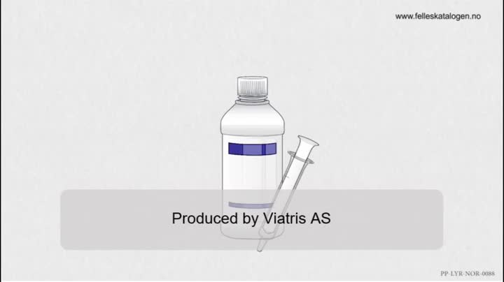 Instruction movie for preparation and administration of
Lyrica mixture.