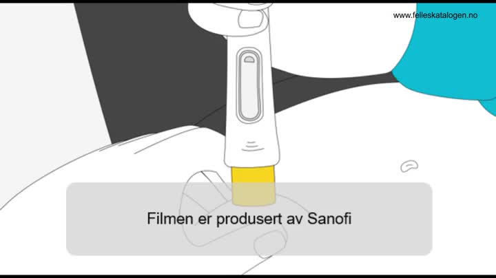 Praluent ferdigfylt penn uten aktiveringsknapp