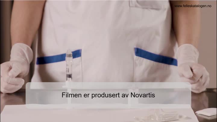 Instruksjonsfilm for klargjøring og injeksjon.