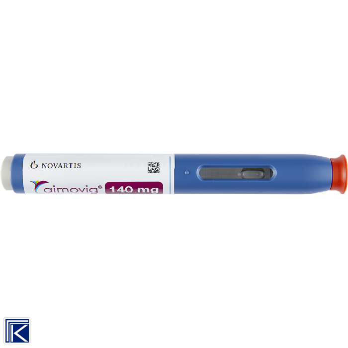 Aimovig «Novartis» injeksjonsvæske, oppløsning i ferdigfylt penn 140 mg