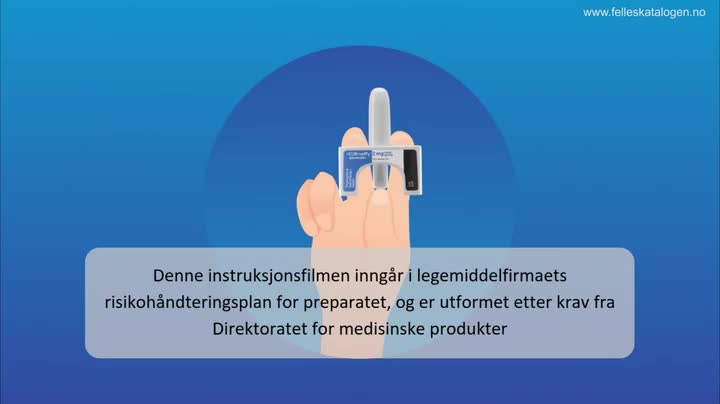 Opplæringsfilm for bruk av nesespray.