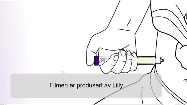 Instruksjonsfilm for&nbsp;bruk av ferdigfylt penn.