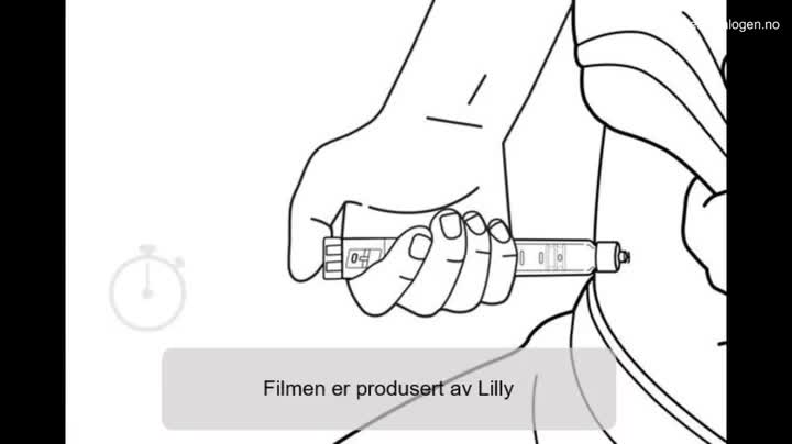 Instruksjonsfilm for bruk av ferdigfylt penn.
