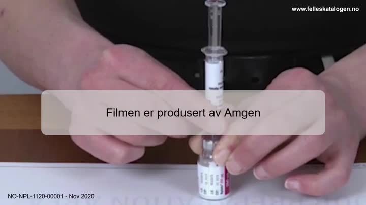 Instruksjonsfilm for tilberedning og administrering av
Nplate.