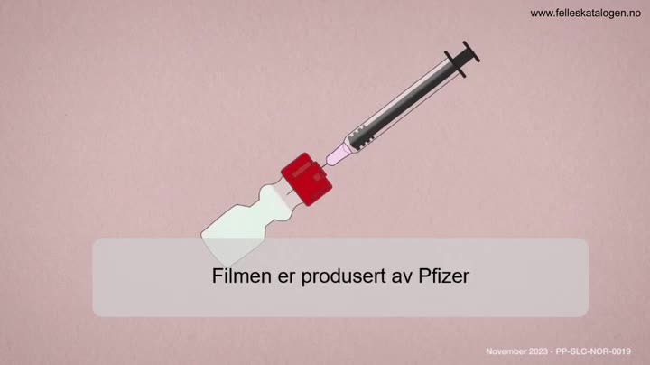 Instruksjonsfilm for klargjøring og injeksjon.