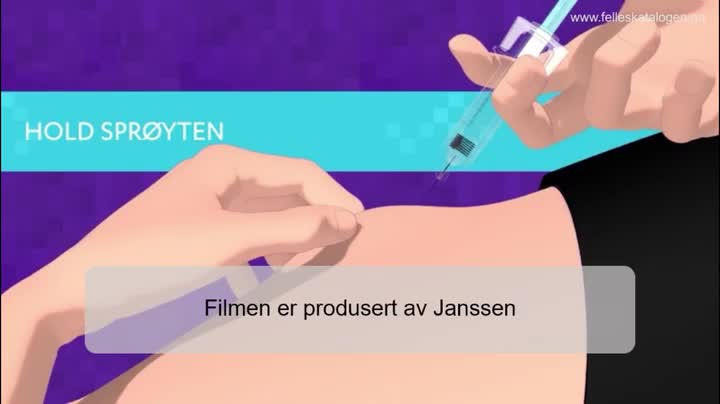 Instruksjonsfilm for bruk av ferdigfylt sprøyte.